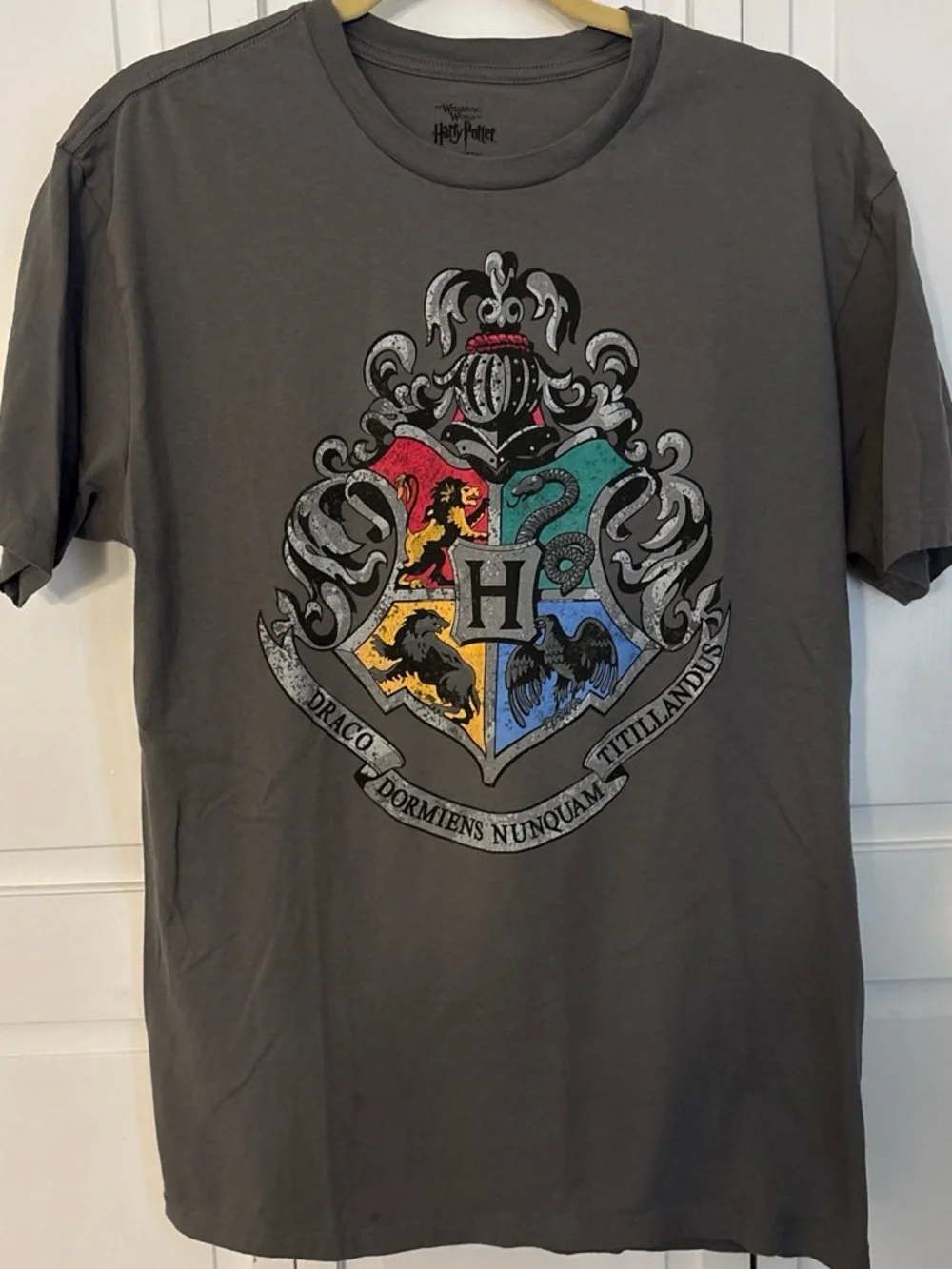 Warner Bros. Harry Potter Logo Tee - Gray with Black Print